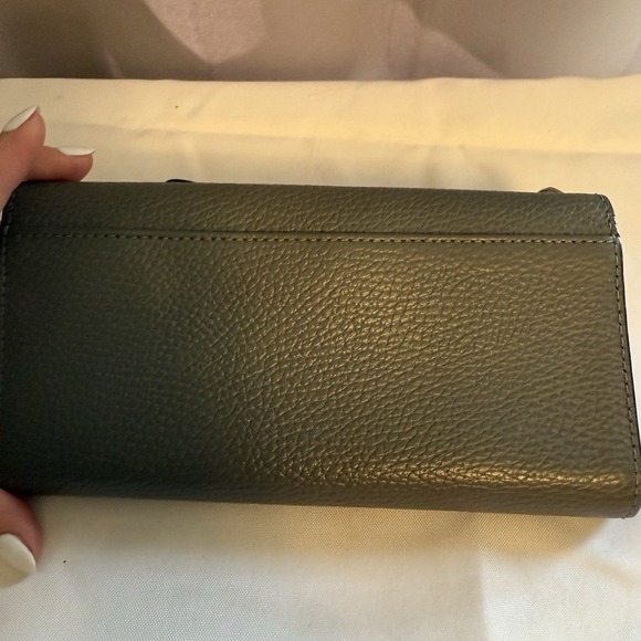 Henri Bendel Uptown Wristlet Credit Cards Organizer Wallet Clutch Gray EUC - Picture 3 of 12